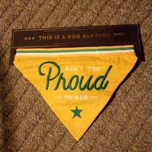 🆕Golden yellow/green/white (Ain't to proud to beg ⭐) DoG bandana @ See pics PLZ
